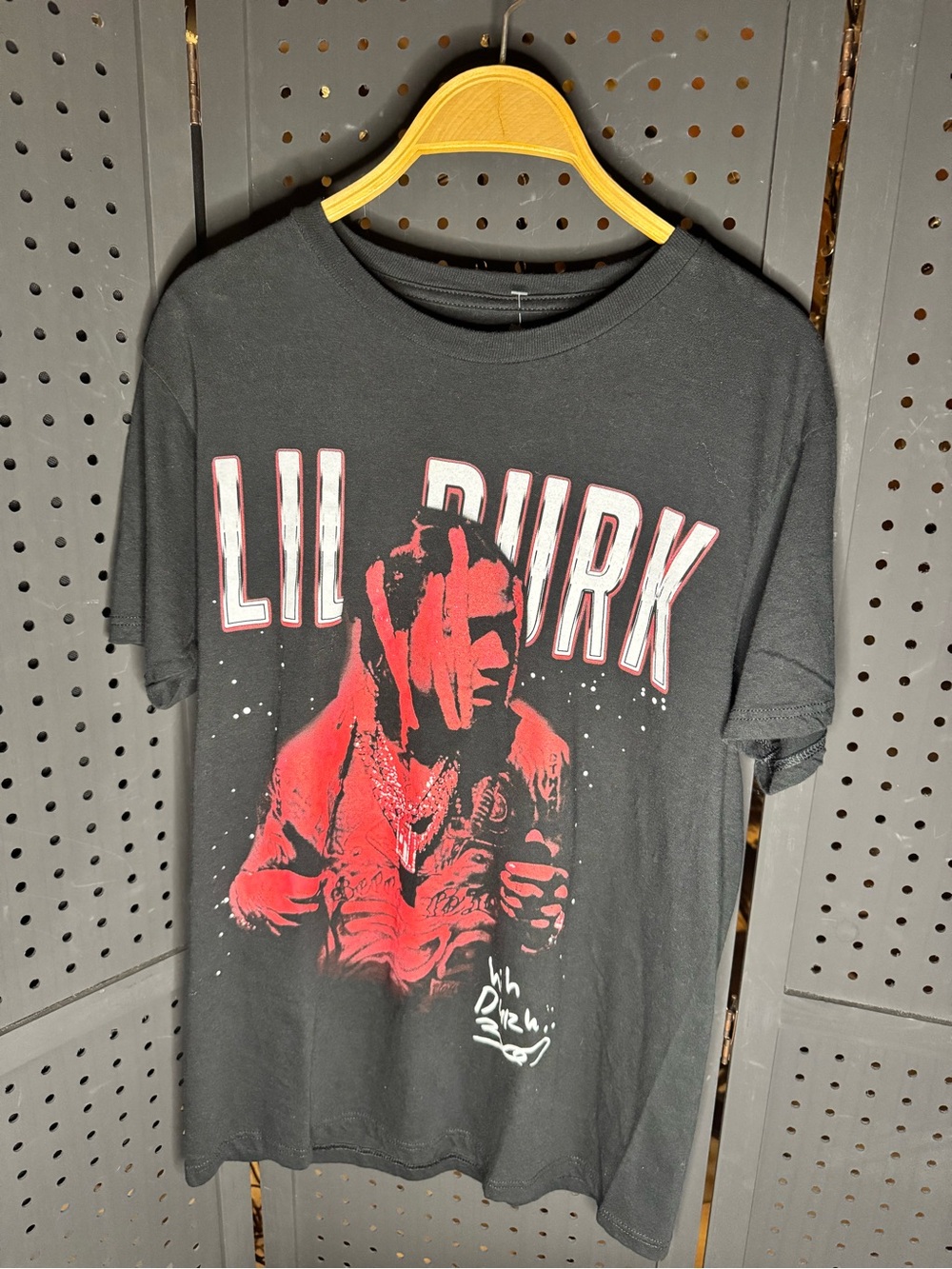 Lil Durk Graphic Tee - Black with Red Print